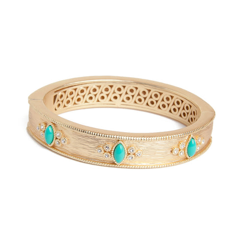 Turquoise Stone Snap Bracelet