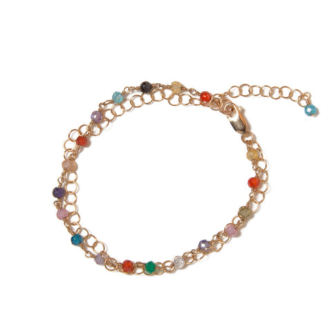 Colorful CZ Chain Bracelet