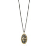 Oval Gold Cross Pendant Necklace