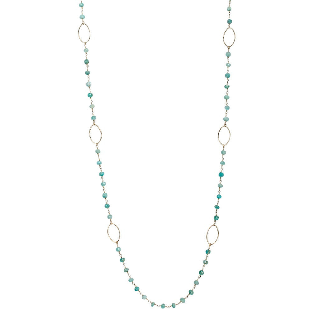 Turquoise Gold Station Necklace