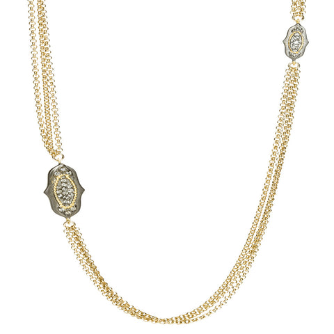 Triple Gold Chain Necklace
